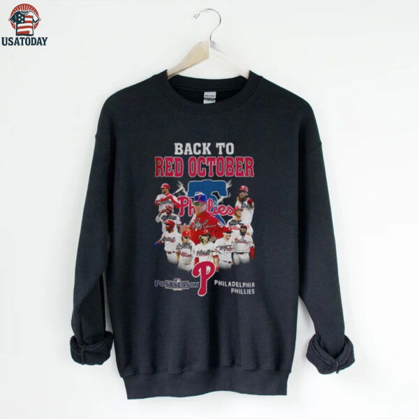 Philadelphia Phillies Back to Red October Postseason signatures shirt