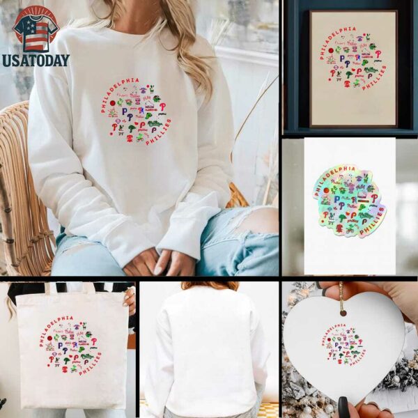 Philadelphia Phillies Baseball Collage Icons shirt
