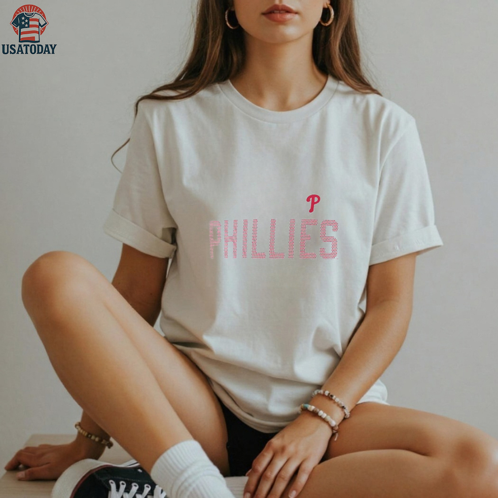 Philadelphia Phillies G III 4Her by Carl Banks Women’s Super Slim Fit Lightweight Dot Print V Neck T Shirt Philadelphia Phillies G III 4Her by Carl Banks Women’s Super Slim Fit Lightweight Dot Print V Neck T Shirt