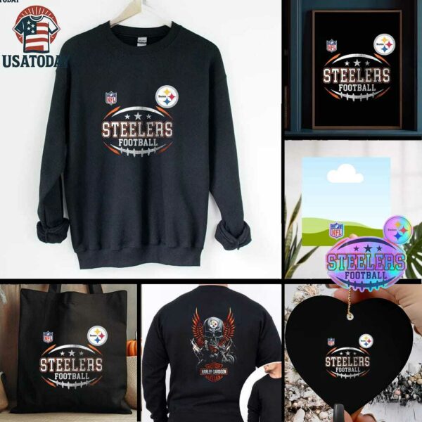 Pittsburgh Steelers NFL Harley Davidson motorcycle shirt