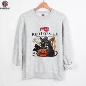 Red Lobster X Black Cat Witch Halloween 2025 T shirt