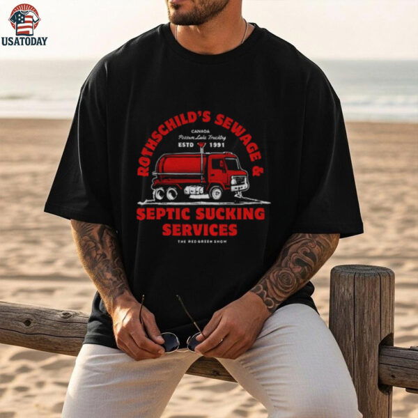 Rothschild’s sewage and septic sucking services distressed est 1991 shirt