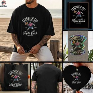 Sandwich guy only you can prevent fascism estd 2025 Fight club Washington DC t shirt
