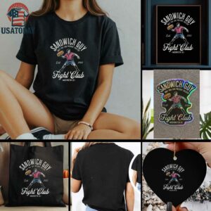 Sandwich guy only you can prevent fascism estd 2025 Fight club Washington DC t shirt