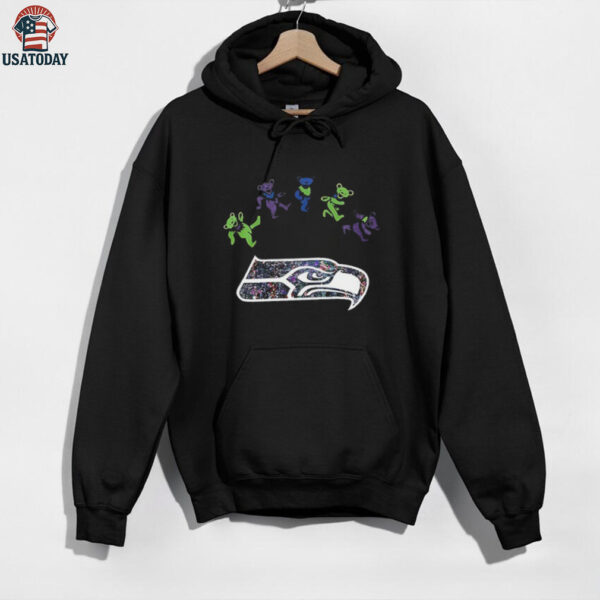 Seattle Seahawks x Grateful Dead night 2025 bears logo shirt