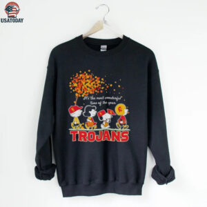 Snoopy And Friends Trojans Sports Team It’s The Most Wonderful Time Of The Year Autumn shirt