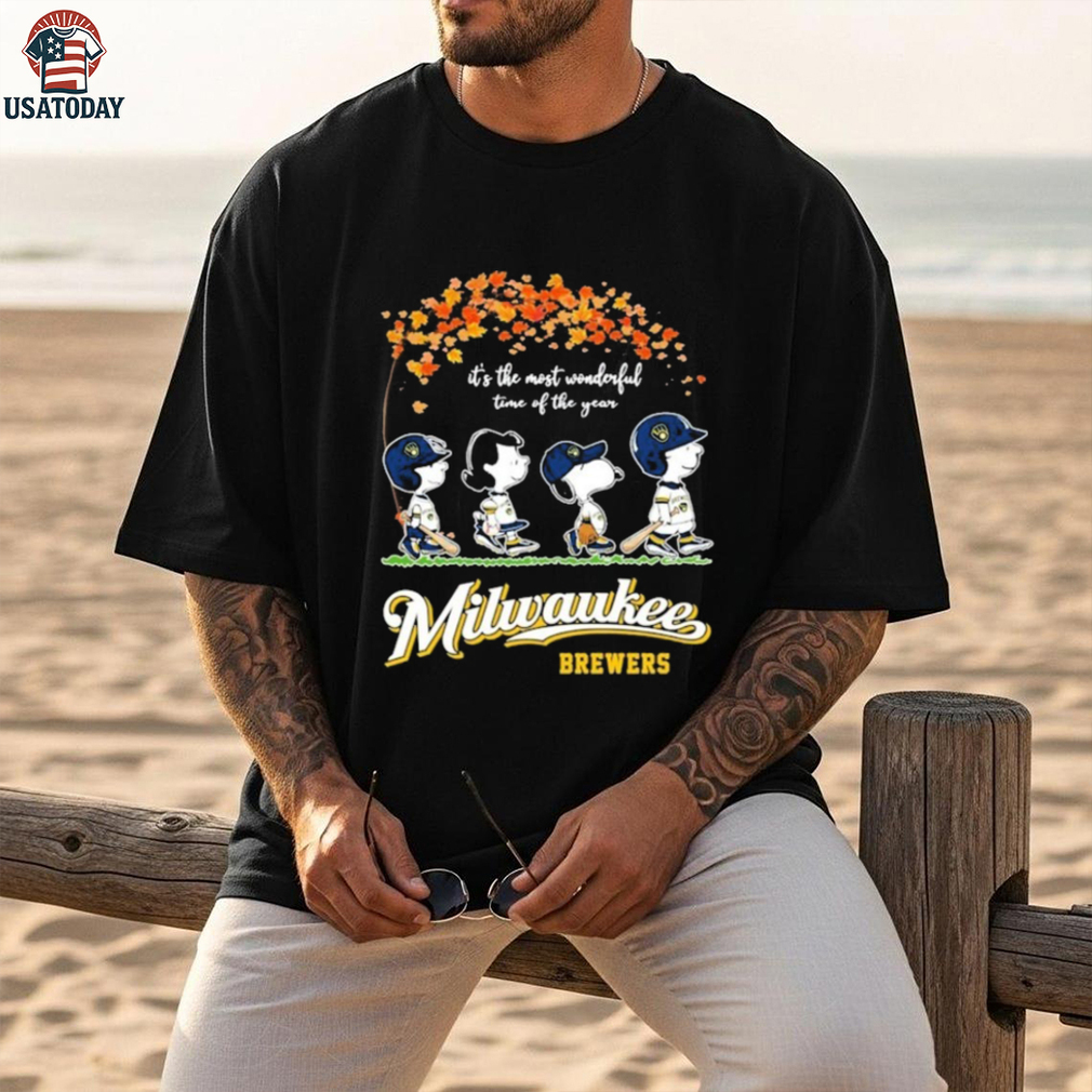 Snoopy The Peanuts Milwaukee Brewers It’s The Most Wonderful Time Of The Year Walking T shirts Snoopy The Peanuts Milwaukee Brewers It’s The Most Wonderful Time Of The Year Walking T shirts
