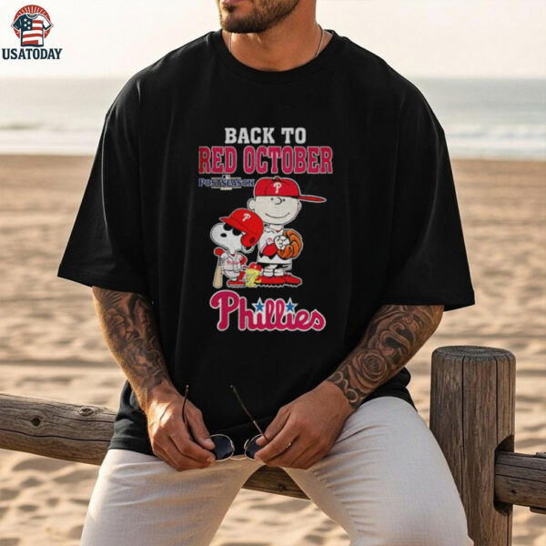 Snoopy and Charlie Brown Philadelphia Phillies Back to Red October Postseason shirt