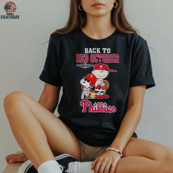 Snoopy and Charlie Brown Philadelphia Phillies Back to Red October Postseason shirt