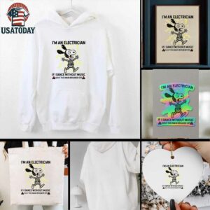 Snoopy skeleton I’m an electrician if I dance without music shut the main breaker off shirt