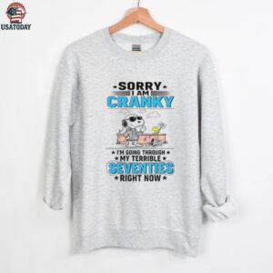 Snoopy sorry I am cranky stay out of it I’m going through my terrible seventies right now shirt