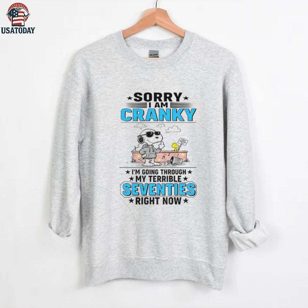 Snoopy sorry I am cranky stay out of it I’m going through my terrible seventies right now shirt Snoopy sorry I am cranky stay out of it I’m going through my terrible seventies right now shirt