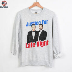 Stephen Colbert Jimmy Kimmel Justice For Late Night ladies tee