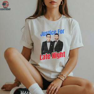 Stephen Colbert Jimmy Kimmel Justice For Late Night ladies tee