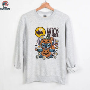 Stitch Halloween with Buffalo Wild Wings logo shirt