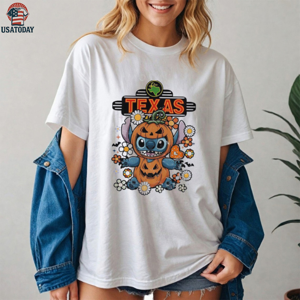Stitch Halloween with Texas logo shirt Stitch Halloween with Texas logo shirt