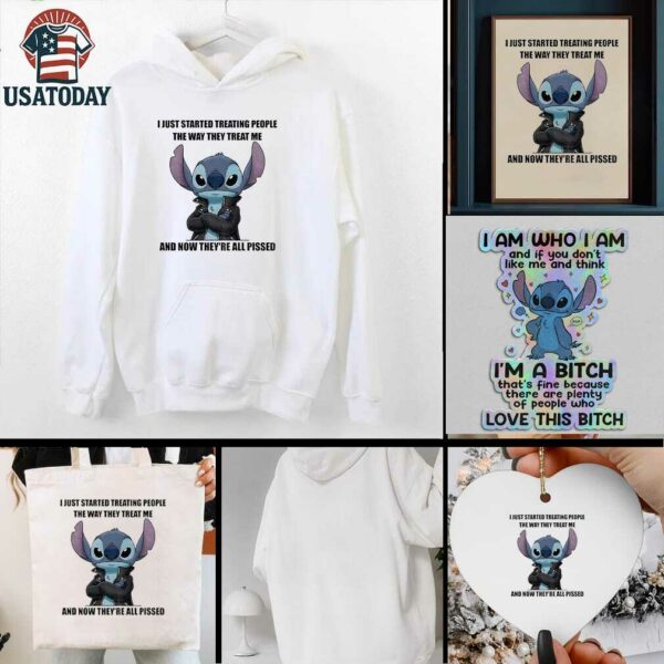 Stitch I just started treating people the way they treat me and now theyre all pissed t shirt