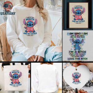Stitch I opened my mouth and my father came out t shirt