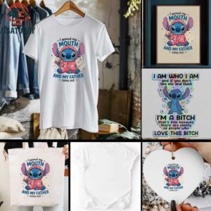 Stitch I opened my mouth and my father came out t shirt