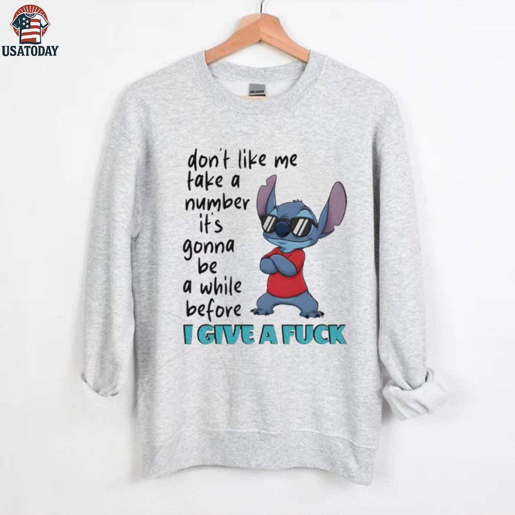 Stitch don’t like me take a number it’s gonna be a while before I give a fuck shirt Stitch don’t like me take a number it’s gonna be a while before I give a fuck shirt