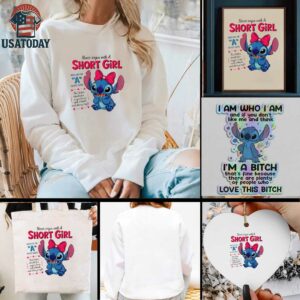 Stitch never argue with a short girl who has an a in her name that letter stands for anger issues t shirt