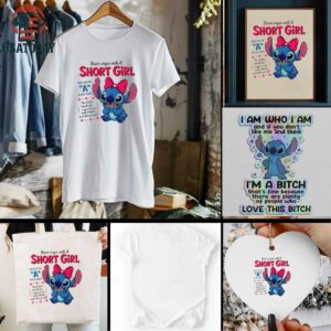 Stitch never argue with a short girl who has an a in her name that letter stands for anger issues t shirt