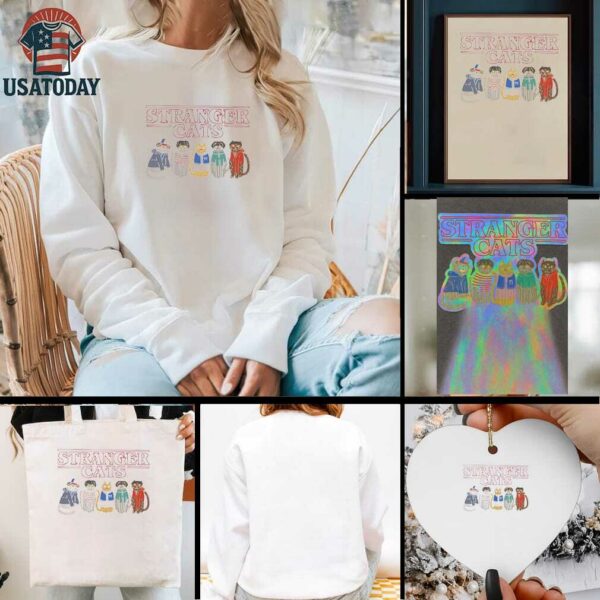 Stranger Cats cartoon shirt