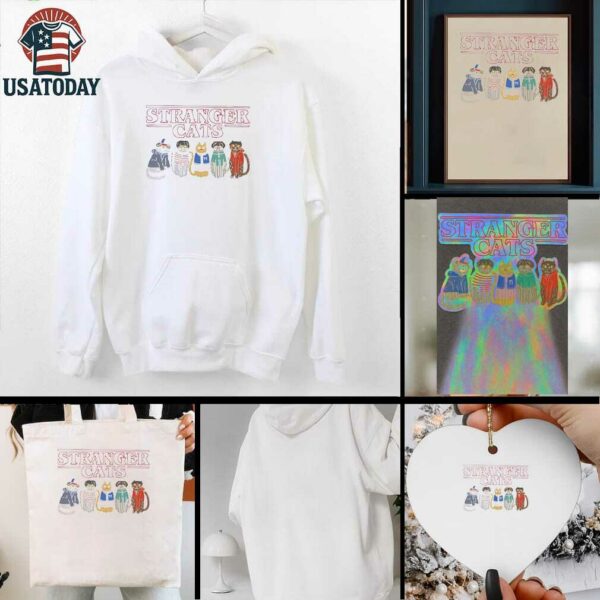 Stranger Cats cartoon shirt