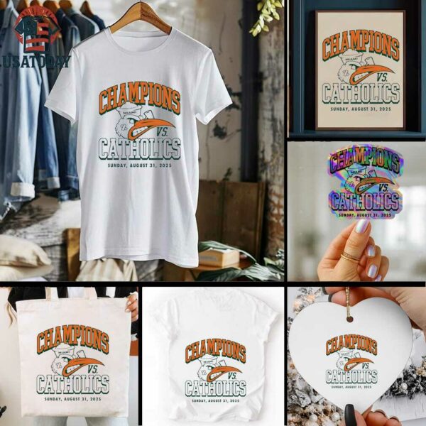 Notre Dame vs Miami Champions vs Catholics 2025 shirt
