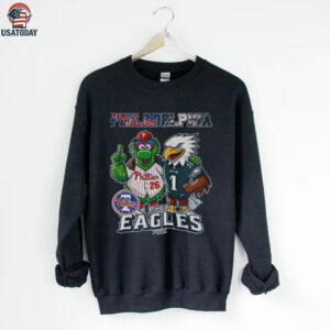 Swoop and Phanatic Philadelphia Eagles and Philadelphia Phillies mascots shirt