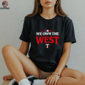 Texas Rangers we own the American league West 2025 MLB division champions shirt