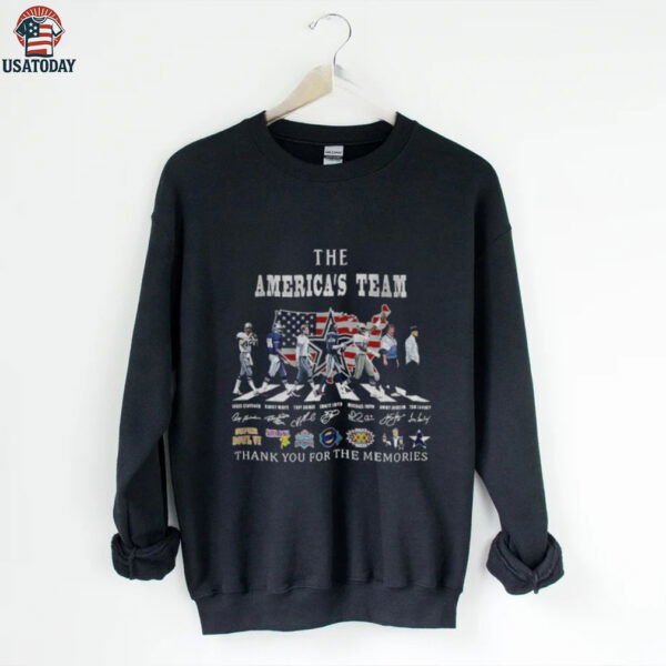 The America’s Team Abbey Road thank you for the memories signatures shirt