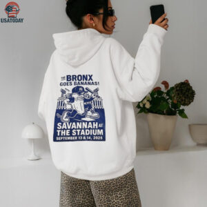 The Bronx goes Savannah Bananas New York Yankees the stadium September 13 and 14 2025 shirt