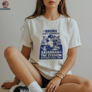 The Bronx goes Savannah Bananas New York Yankees the stadium September 13 and 14 2025 shirt