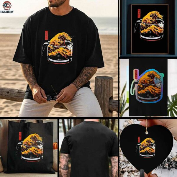 The Great Wave of Coffee shirt