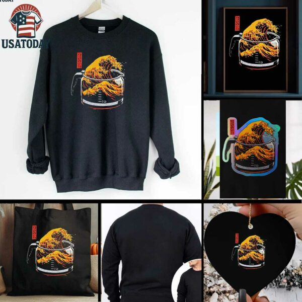 The Great Wave of Coffee shirt