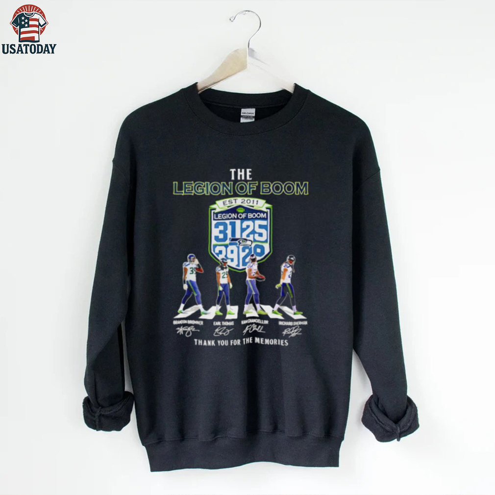 The Legion Of Boom abbey road est 2011 signatures shirt The Legion Of Boom abbey road est 2011 signatures shirt