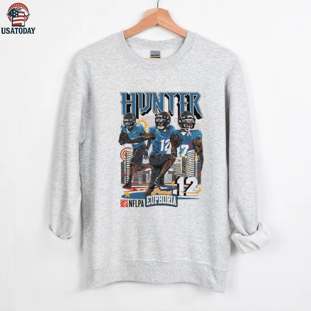 Travis Hunter 12 Jacksonville Jaguars NFLPA player graphic shirt Travis Hunter 12 Jacksonville Jaguars NFLPA player graphic shirt