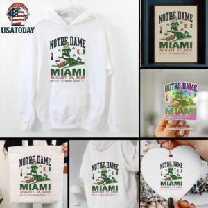 Notre Dame vs Miami Hurricanes hard rock stadium Miami gardens Fl 2025 shirt