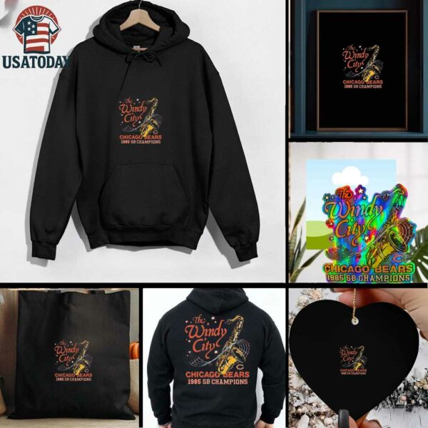 Unisex Homage Navy Chicago Bears Super Bowl XX Champions Windy City T Shirt