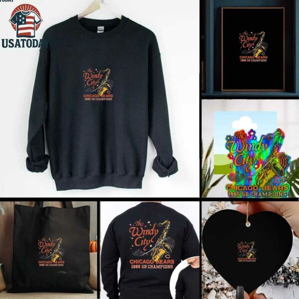 Unisex Homage Navy Chicago Bears Super Bowl XX Champions Windy City T Shirt