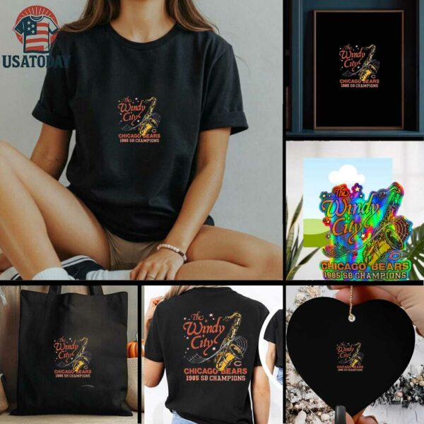 Unisex Homage Navy Chicago Bears Super Bowl XX Champions Windy City T Shirt