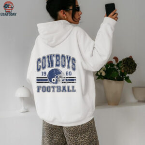 Vintage 90s Style Dallas Cowboys Football helmet 1960 shirt
