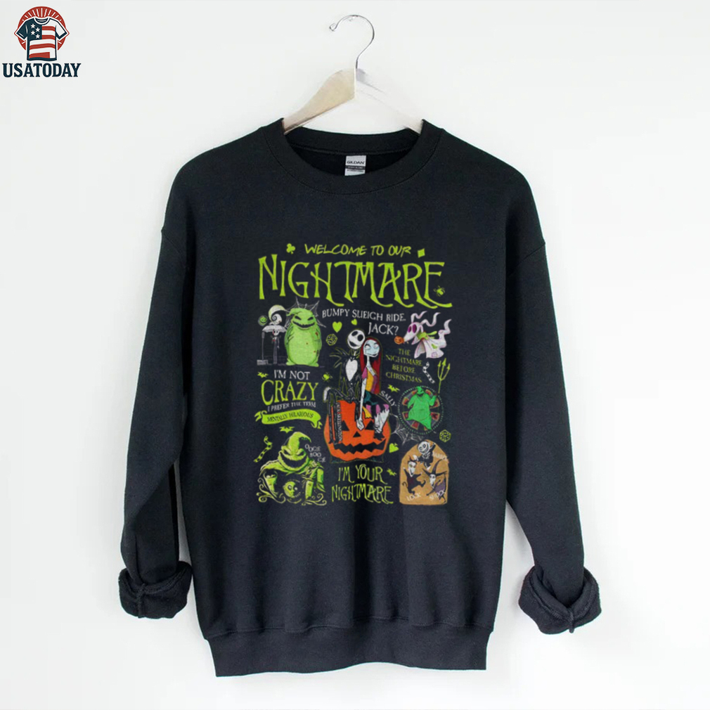 Welcome to our nightmare bumpy slieigh ride jack horror character Halloween shirt Welcome to our nightmare bumpy slieigh ride jack horror character Halloween shirt