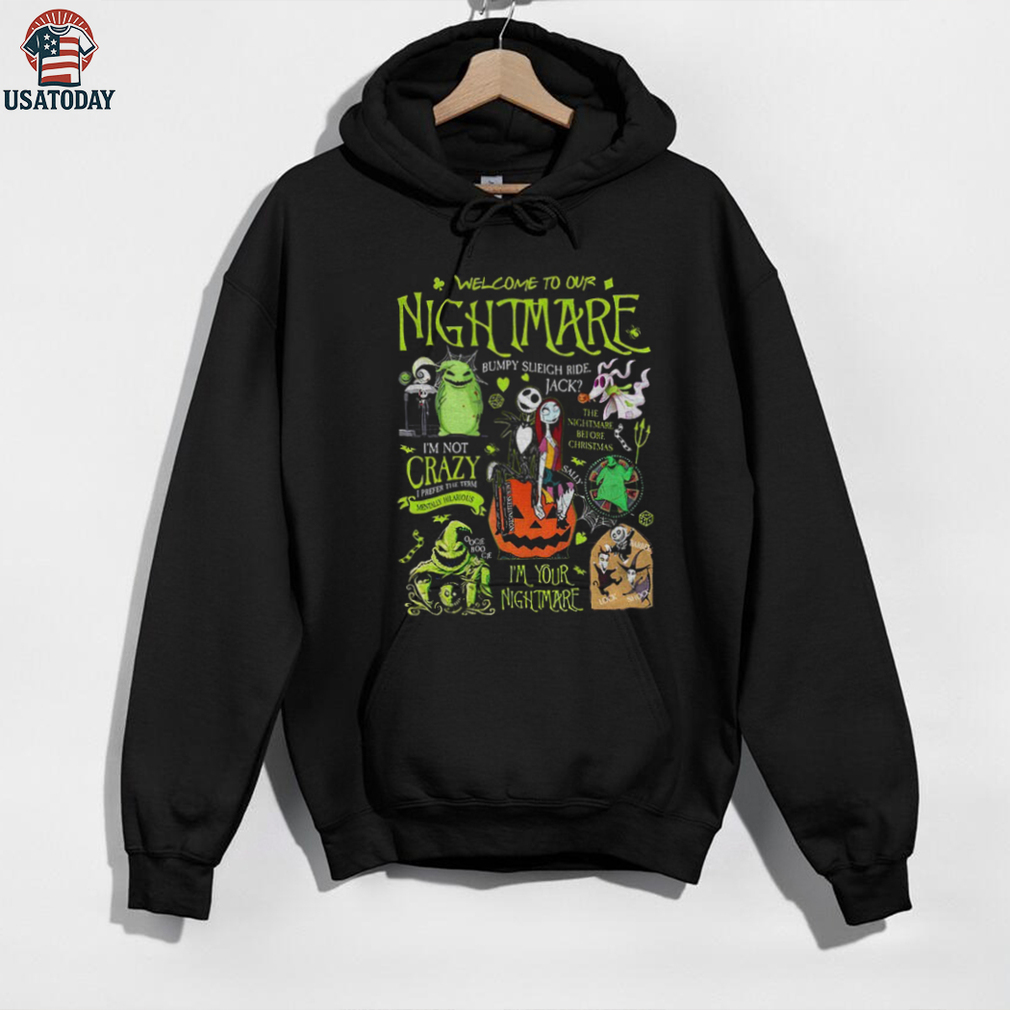 Welcome to our nightmare bumpy slieigh ride jack horror character Halloween shirt Welcome to our nightmare bumpy slieigh ride jack horror character Halloween shirt