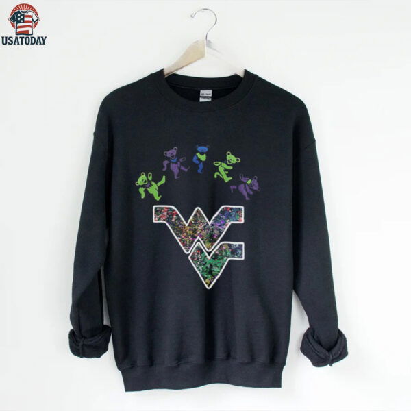 West Virginia Mountaineers x Grateful Dead night 2025 bears logo shirt