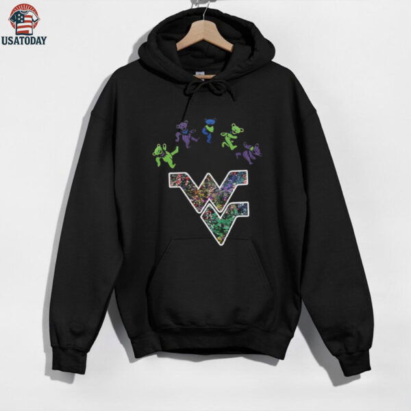 West Virginia Mountaineers x Grateful Dead night 2025 bears logo shirt