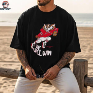 Wisconsin Badgers Bucky Badger mascot we will win shirt