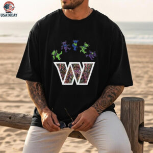 Washington Commanders x Grateful Dead night 2025 bears logo shirt