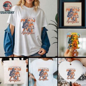 Melvin Priestly Illinois Fighting Illini football player collage graphic shirt